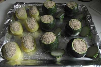 Les courgettes farcies