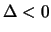 $\Delta < 0$