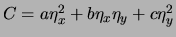 $C= a \eta_x^2 + b \eta_x \eta_y + c \eta_y^2$