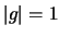 $\vert g\vert = 1$