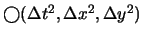 $\bigcirc (\Delta t^2, \Delta x^2, \Delta y^2)$