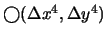 $\bigcirc (\Delta x^4, \Delta y^4)$