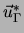 $\vec{u}^{*}_{\Gamma}$