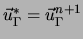 $\vec{u}_{\Gamma}^{*} = \vec{u}_{\Gamma}^{n+1}$