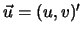 $\vec{u} = (u , v)'$