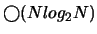 $\bigcirc(N log_2 N)$