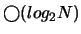 $\bigcirc(log_2N)$