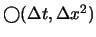 $\bigcirc (\Delta t, \Delta x^2)$